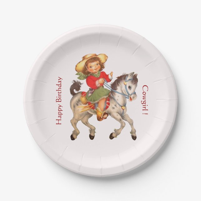 Assiettes En Carton Partie de cow-girl (Devant)