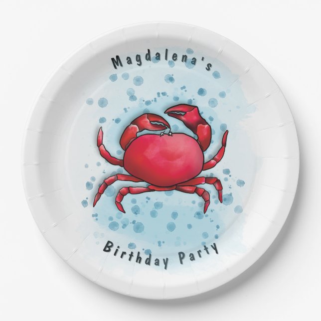Assiettes En Carton partie de crabe (Devant)
