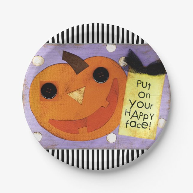 Assiettes En Carton Partie de Halloween (Devant)