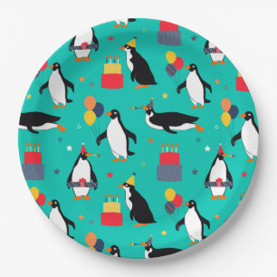 Assiettes En Carton Partie de pingouin
