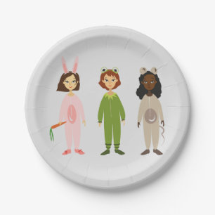 Assiettes En Carton Partie mignonne de sleepover de pyjama de fête