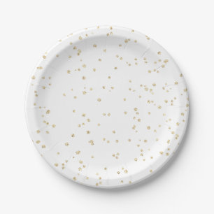 Assiettes En Carton Parties scintillant d'or d'anniversaire adulte
