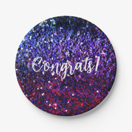 Assiettes En Carton Parties scintillant fausse et vos félicitations