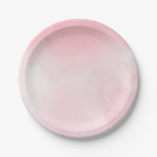Assiettes En Carton Parties scintillant nuages roses
