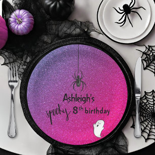 Assiettes En Carton Parties scintillant Ombre Spider Ghost 90's Glam H