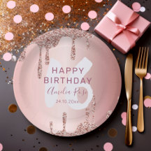 Parties scintillant or Rose d'anniversaire moderne