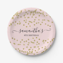 Parties scintillant rose et or