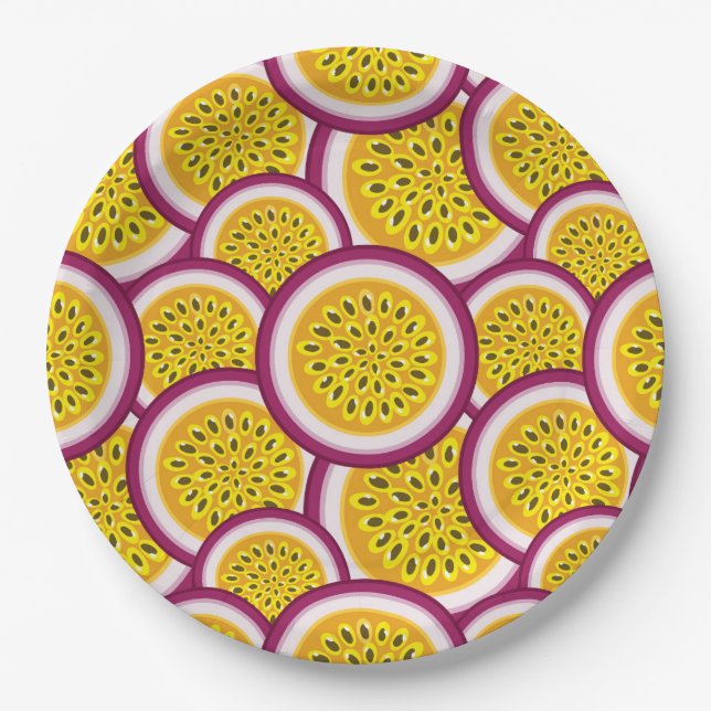 Assiettes En Carton Passion fruit slices (Devant)