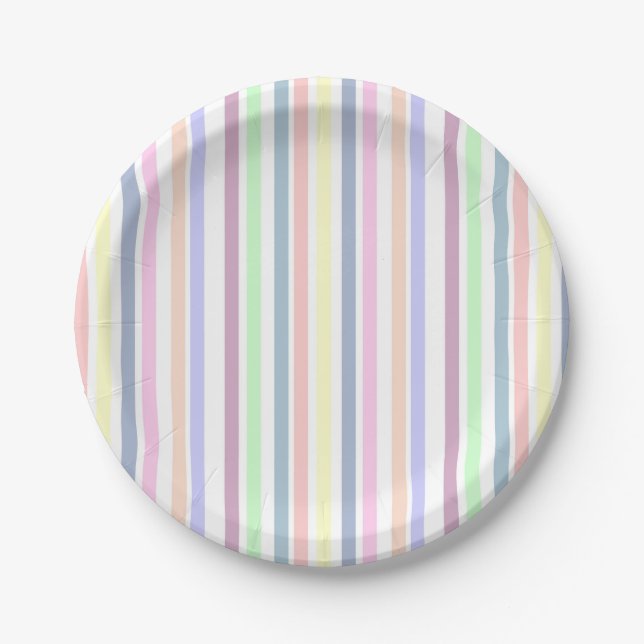Assiettes En Carton Pastel de Pâques (Devant)