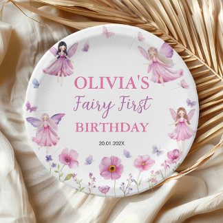 Assiettes En Carton Pastel Fairy Floral Magical Garden Birthday