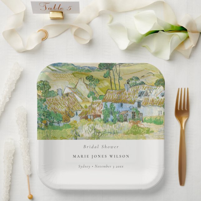 Assiettes En Carton Pastel Fields Fête des mariées paysager (Mariage)