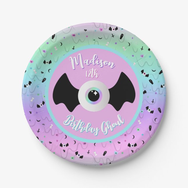 Assiettes En Carton Pastel Goth (Devant)