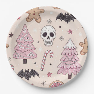Assiettes En Carton Pastel goth emo Noël