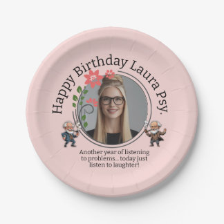 Assiettes En Carton Pastel Pink Psychology Birthday Photo Frame Freud 