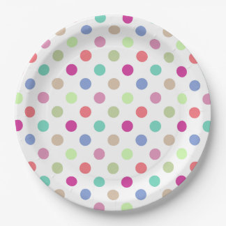 Assiettes En Carton Pastel Pois