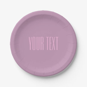 Assiettes En Carton Pastel Purple & Pink clair   Texte modifiable mode