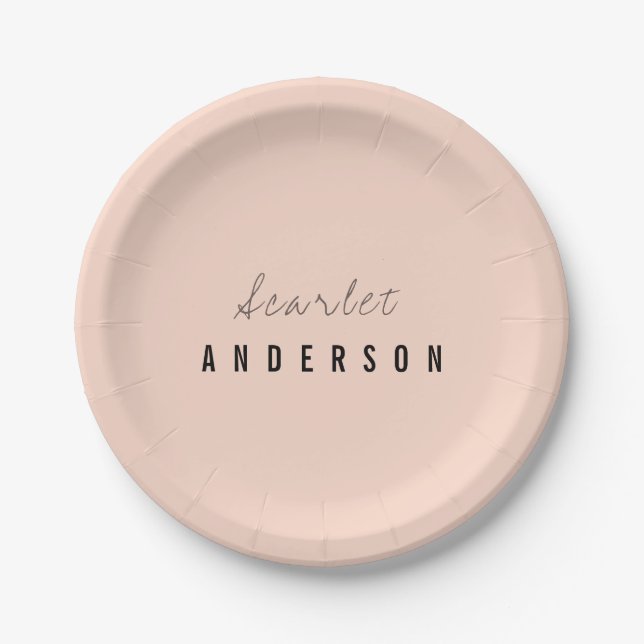 Assiettes En Carton Pastel simple et moderne (Devant)