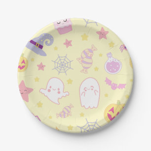 Assiettes En Carton Pasteloween Cute Halloween Party