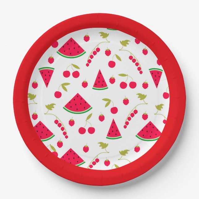 Assiettes En Carton Pastèque (Devant)
