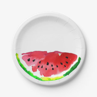 Assiettes En Carton Pastèque d'été