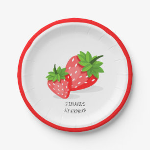 Assiettes En Carton Patch fraise