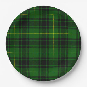 Assiettes En Carton Pâte verte de tartan MacArthur