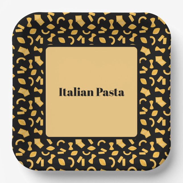 Assiettes En Carton Pâtes italiennes (Recto)