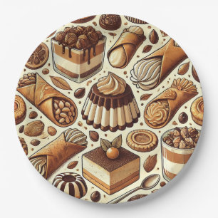 Assiettes En Carton Pâtisseries et Plaques de papier de dessert