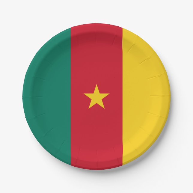 Assiettes En Carton Patriotic Cameroon (Devant)
