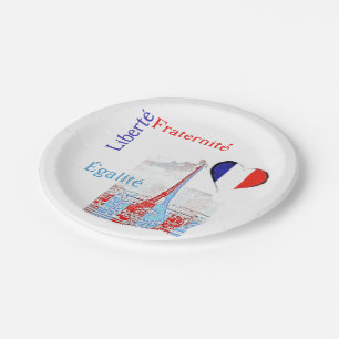Assiettes En Carton patriotique français