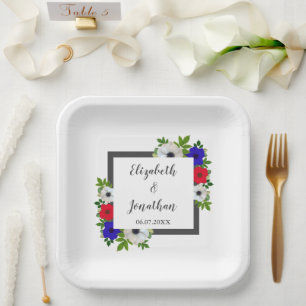 Assiettes En Carton Patriotique Panda Anemone Mariage