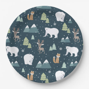 Assiettes En Carton Patterns de Cute Christma