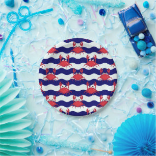 Assiettes En Carton Patters de Happy Crabs