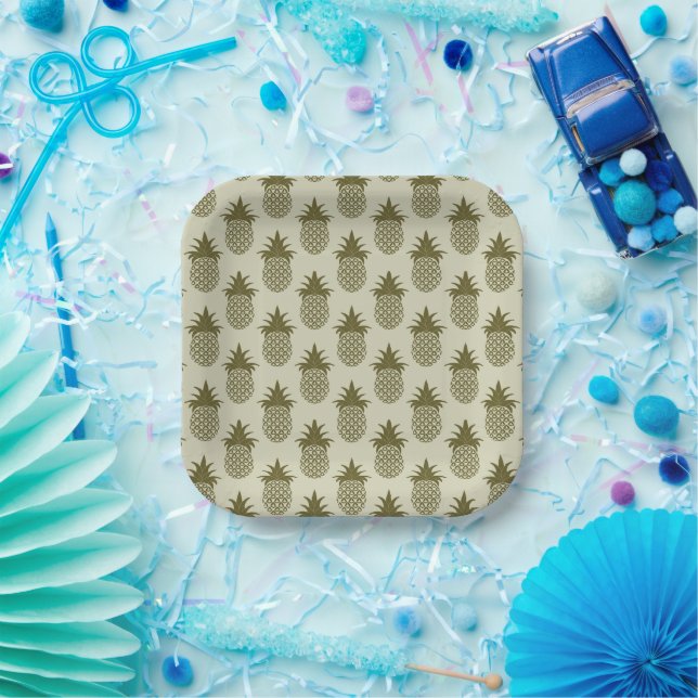 Assiettes En Carton Patters de Khaki (Fête)