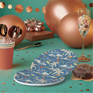 Assiettes En Carton Patters tropicaux