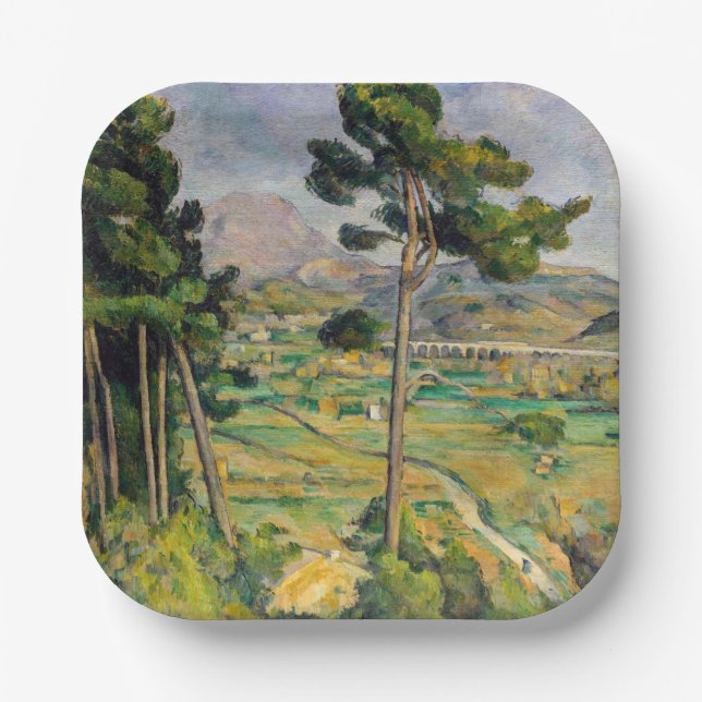 Assiettes En Carton Paul Cezanne - Mont Sainte-Victoire et Viaduc (Recto)