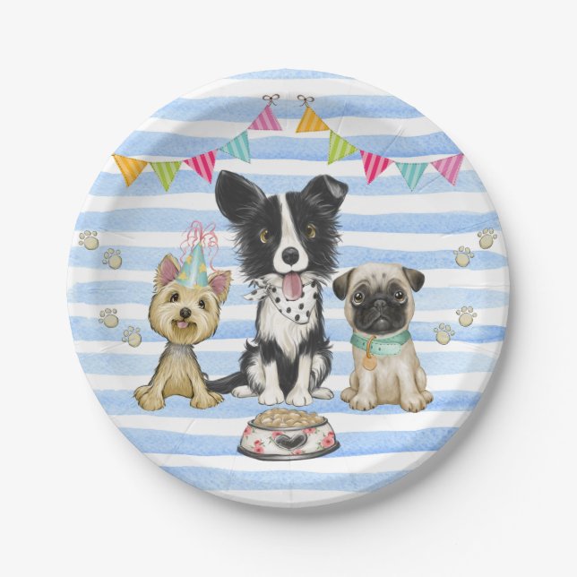 Assiettes En Carton Pawty Chien (Devant)