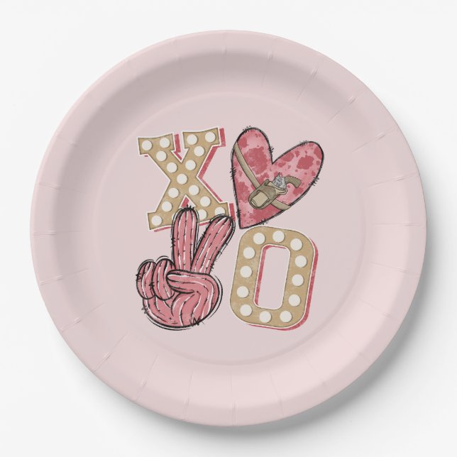 Assiettes En Carton Pays XOXO - L'amour de l'Ouest sauvage (Devant)