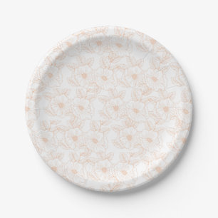 Assiettes En Carton Peach Fuzz Minimaliste Motif de couleurs tendance