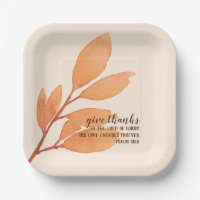Peach Gold Aquarelle Donnez Merci Écriture