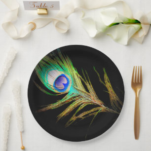 Assiettes En Carton Peacock moderne