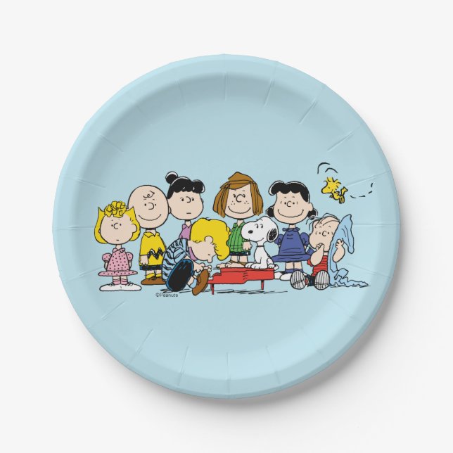 Assiettes En Carton Peanuts | Charlie Brown and Gang (Devant)