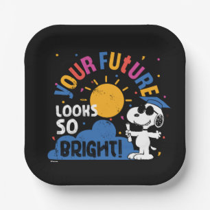 Assiettes En Carton Peanuts Snoopy Votre avenir est si brillant