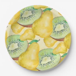 Assiettes En Carton Pear et Kiwi