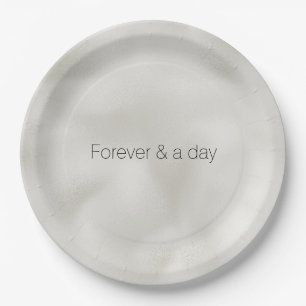 Assiettes En Carton Pearl White Luxe    