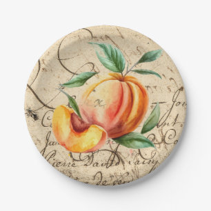 Assiettes En Carton pêche aquarelle