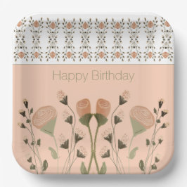 Assiettes En Carton Pêche Et Carré Vert