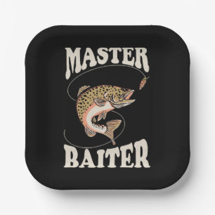 Assiettes En Carton Pêcheur d'appât Maître
