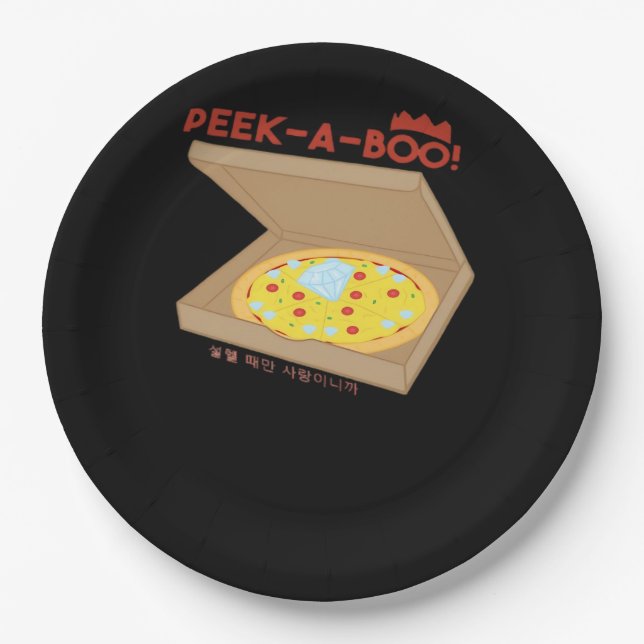 Assiettes En Carton Peekabo Basic & Drôle Design (Devant)