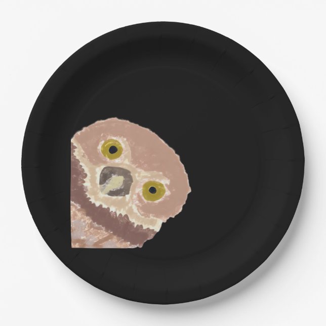 Assiettes En Carton Peekabo Drôle Conception Pour Halloween (Devant)